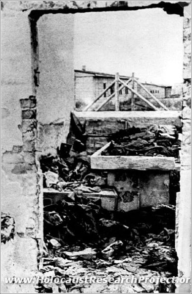 The ruins of one of the Majdanek camp buildings